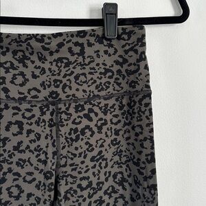 Athleta Charcoal and Black Leopard Print High-Rise Leggings